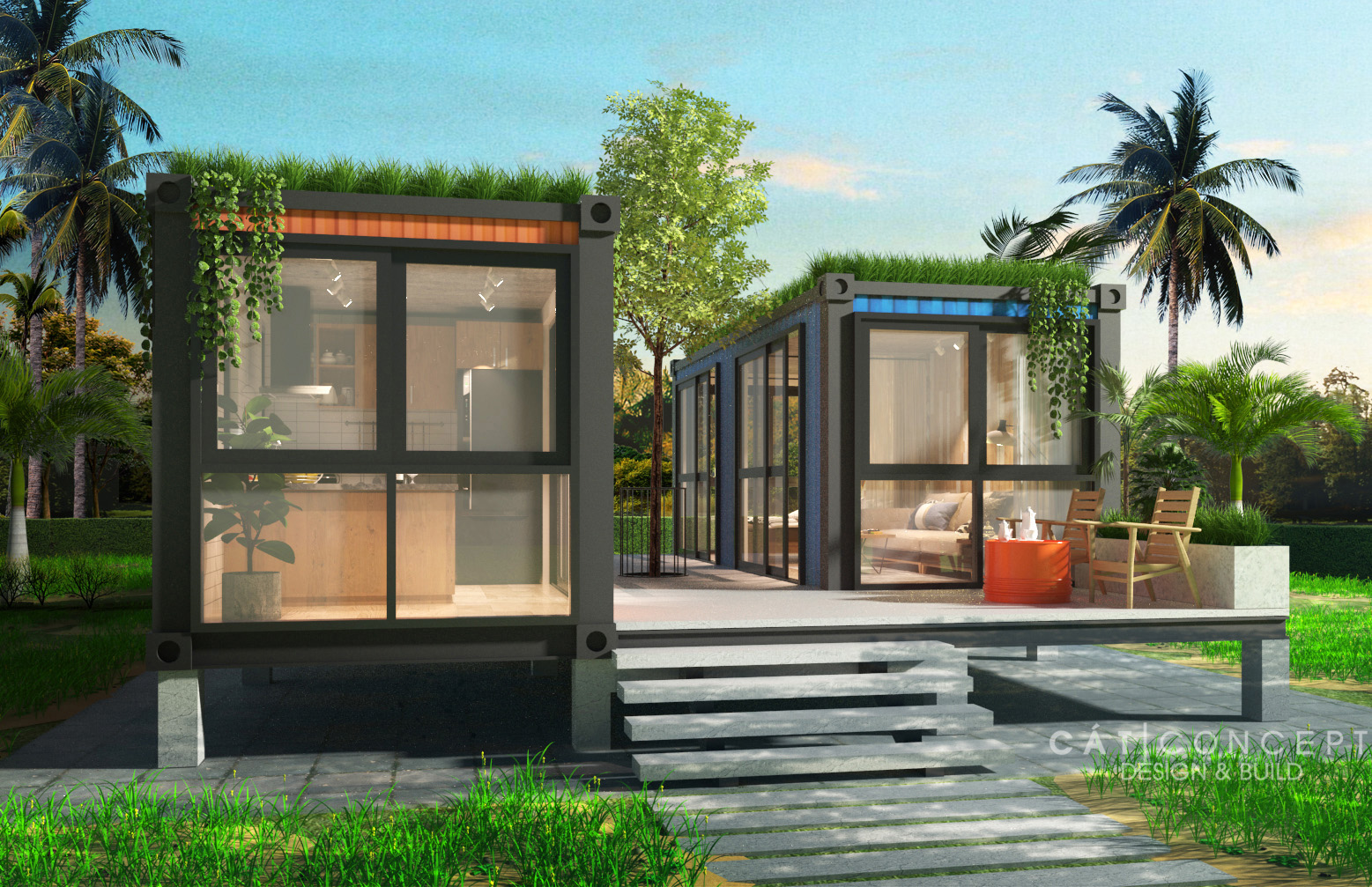 Nhà Container đầy đủ tiện nghi, bền đẹp, thi công lắp ghép nhanh chóng